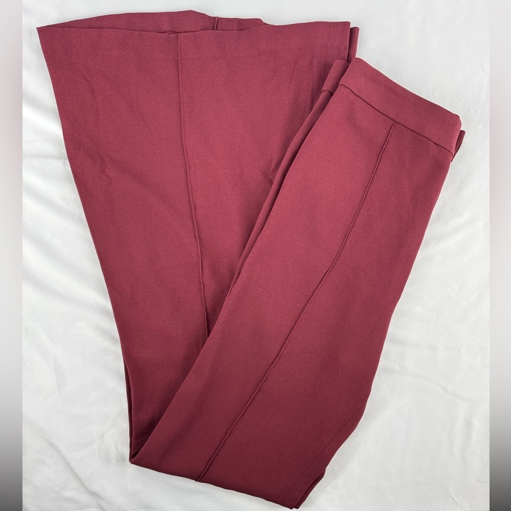 Jill Stuart Maroon Wide Leg Trouser - Picture 5 of 6